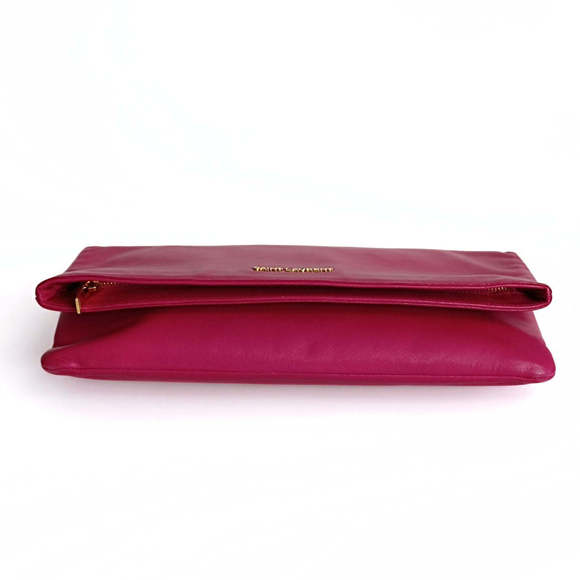 SAINT LAURENT Saint Laurent Saint Laurent maxi clutch bag in fuchsia leather wit - Picture 4 of 7